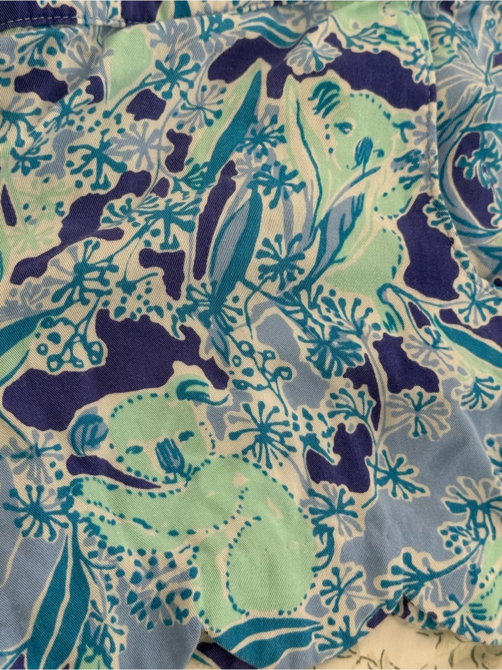 Lilly Pulitzer Royal Purple Dahlia scallop pull on shorts Koalafications - Picture 10 of 16